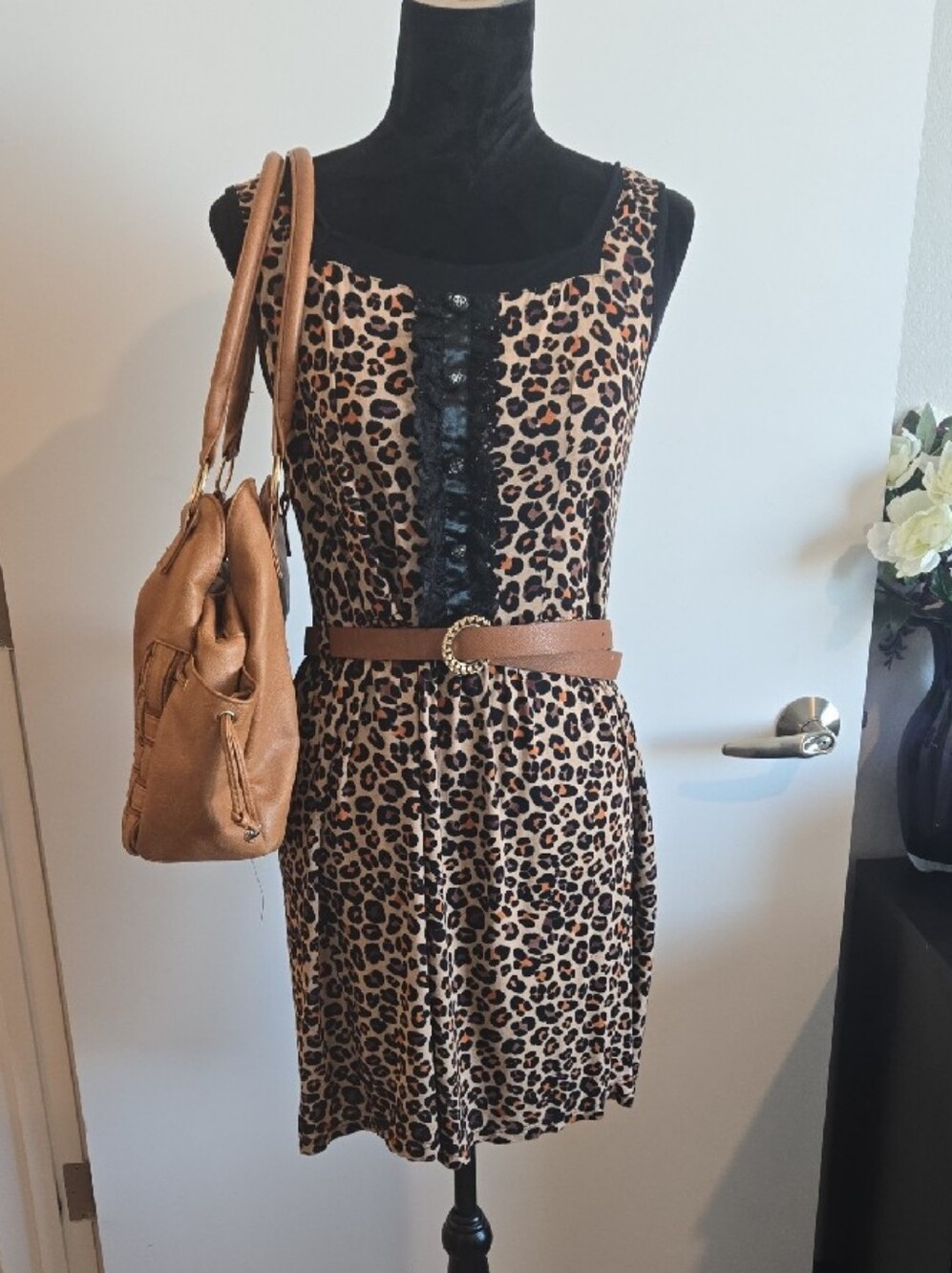 💣3/$15 Leopard Print Dress SZ: Med